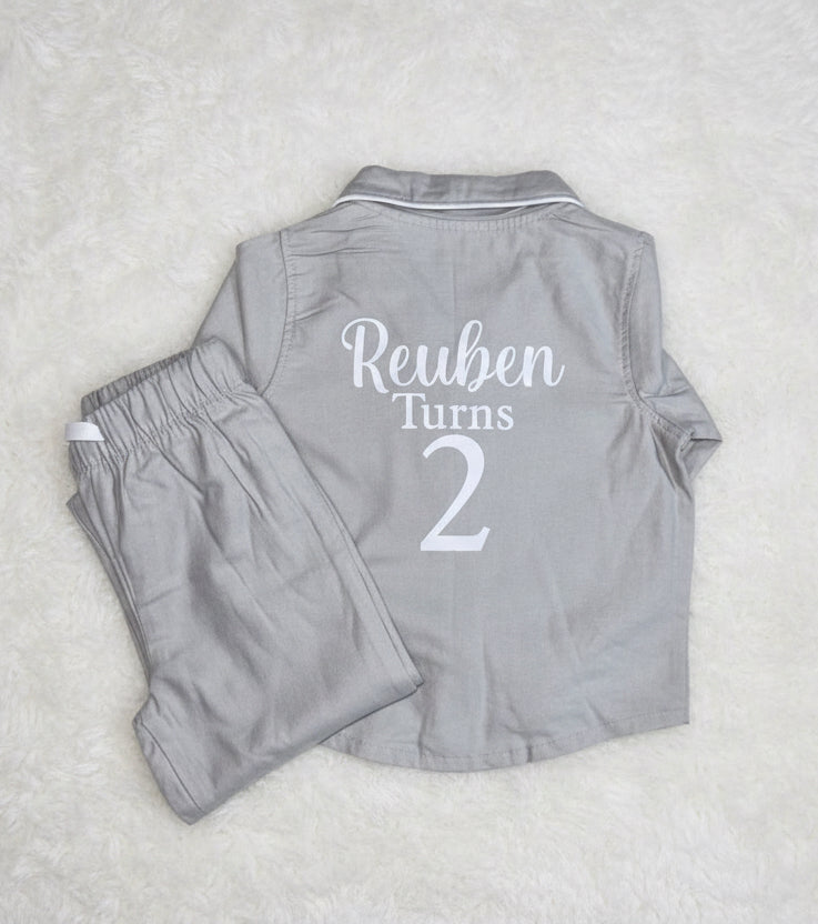 Brushed Cotton Personalised Pyjamas Boys