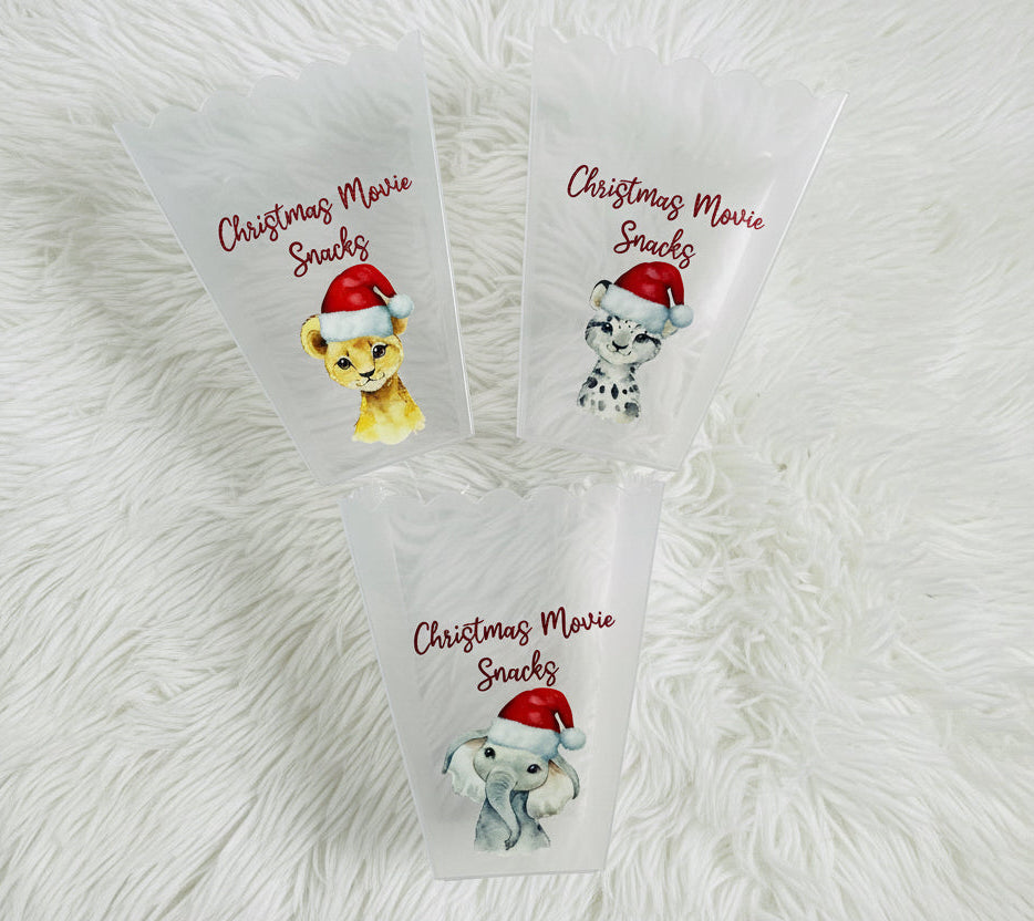Cute Christmas Movie Snack Tub and Cup