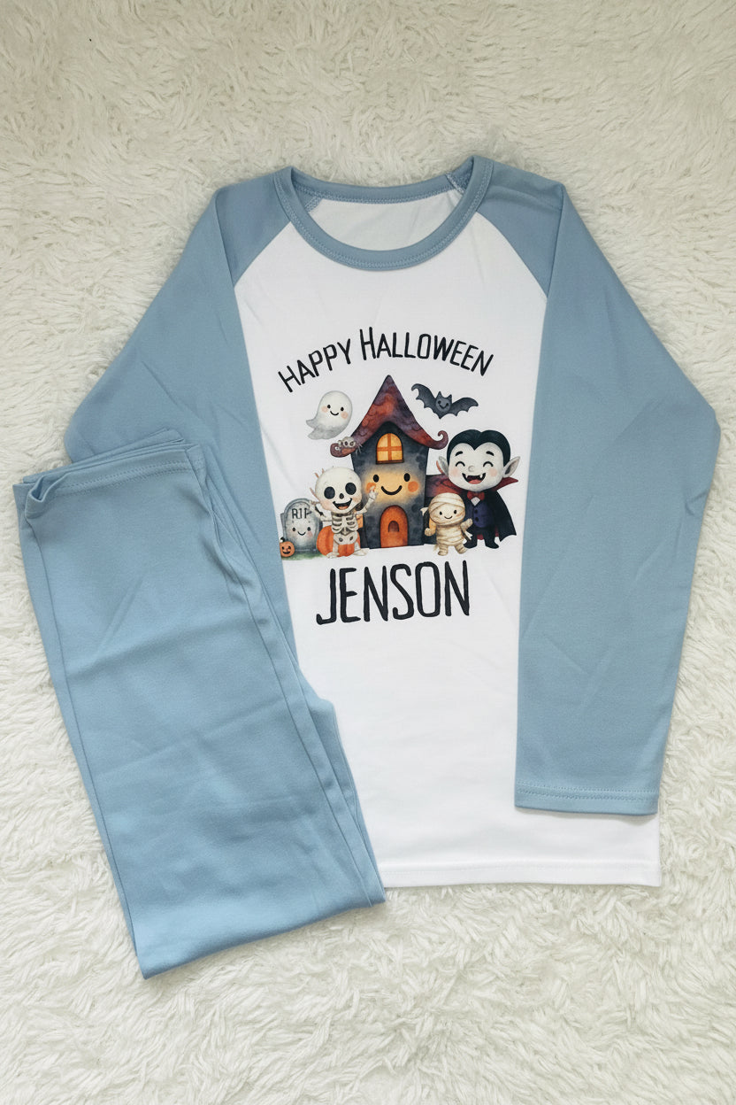 Happy Halloween Personalised Pyjamas Boys