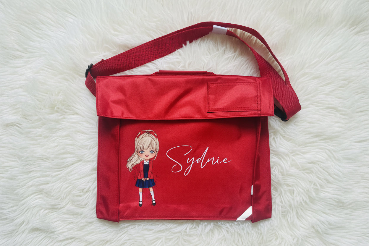Girls Uniform Book Bag With Shoulder Strap