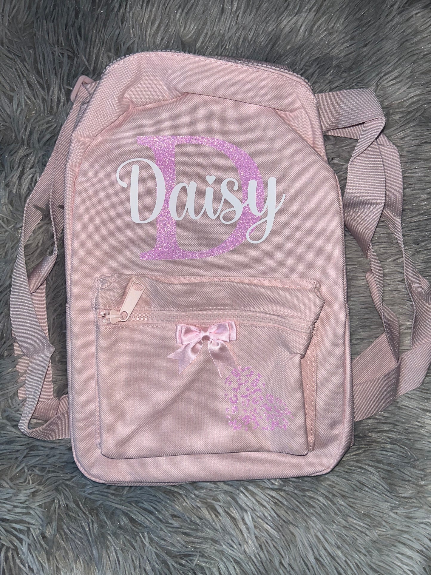 Personalised Glitter Initial Mini Backpacks