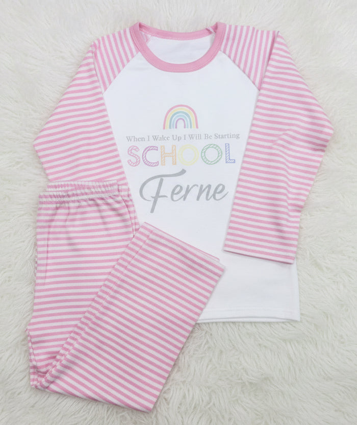 When I Wake Up Starting School Personalised Pyjamas