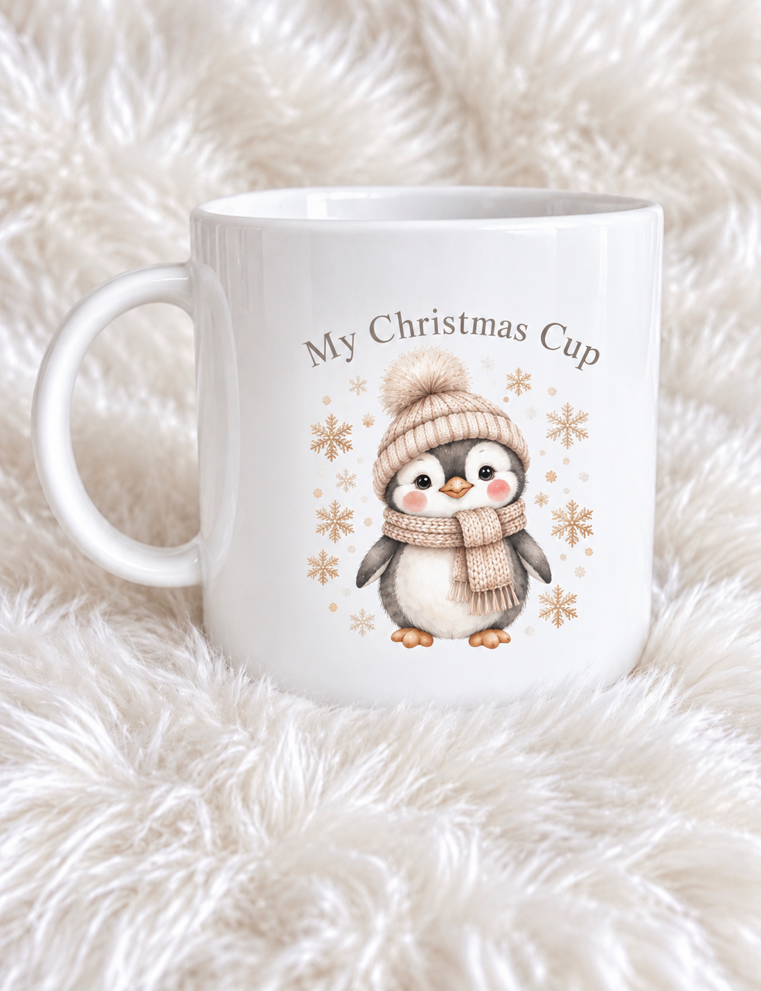 Penguin Christmas Polymer Mugs | 6oz & 12oz | Christmas Cup