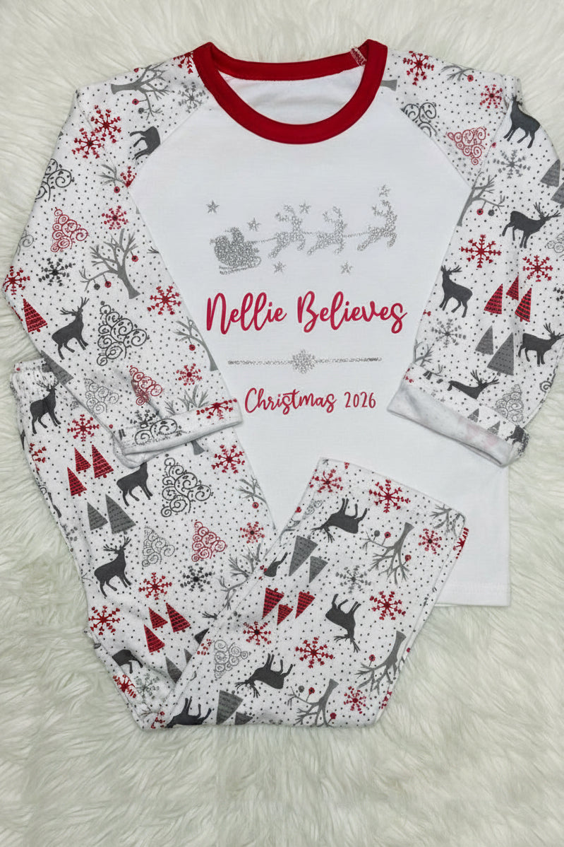 Reindeer Personalised Christmas Pyjamas