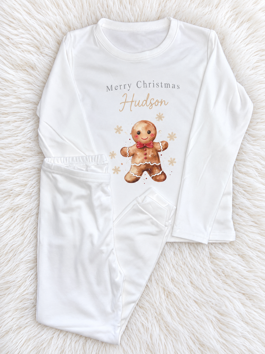 Personalised Gingerbread Christmas Pyjamas