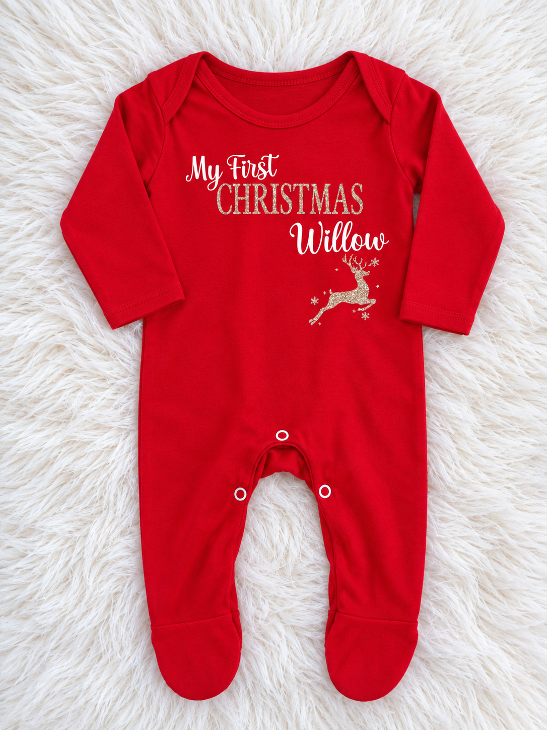 My First Christmas Personalised Romper