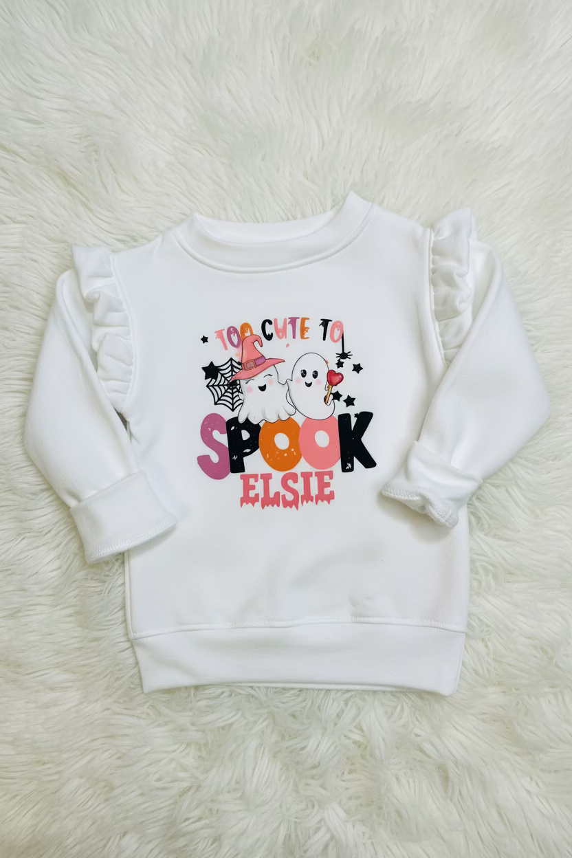 Too Cute To Spook Frill Arm Jumper