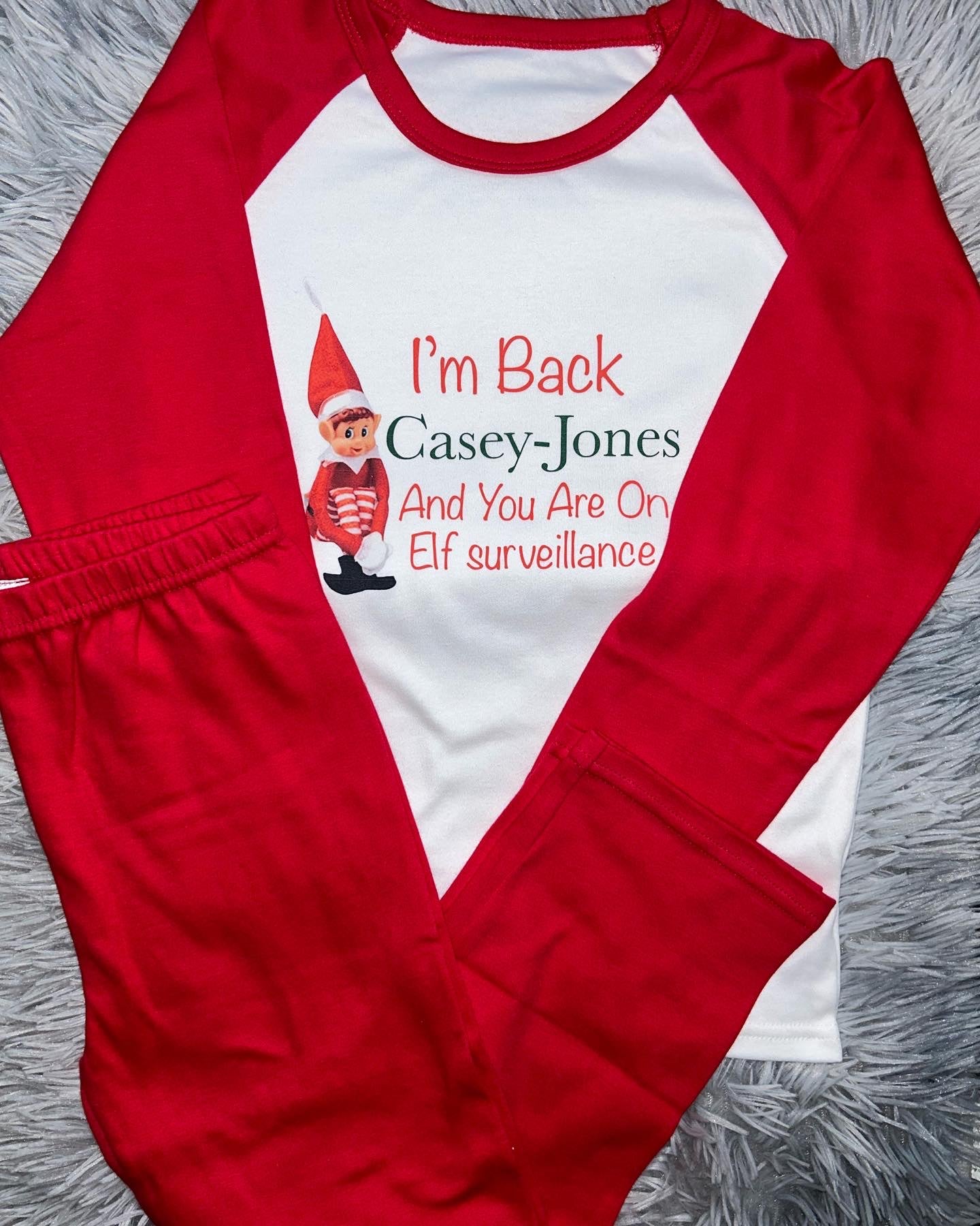 Naughty elf pyjamas sale