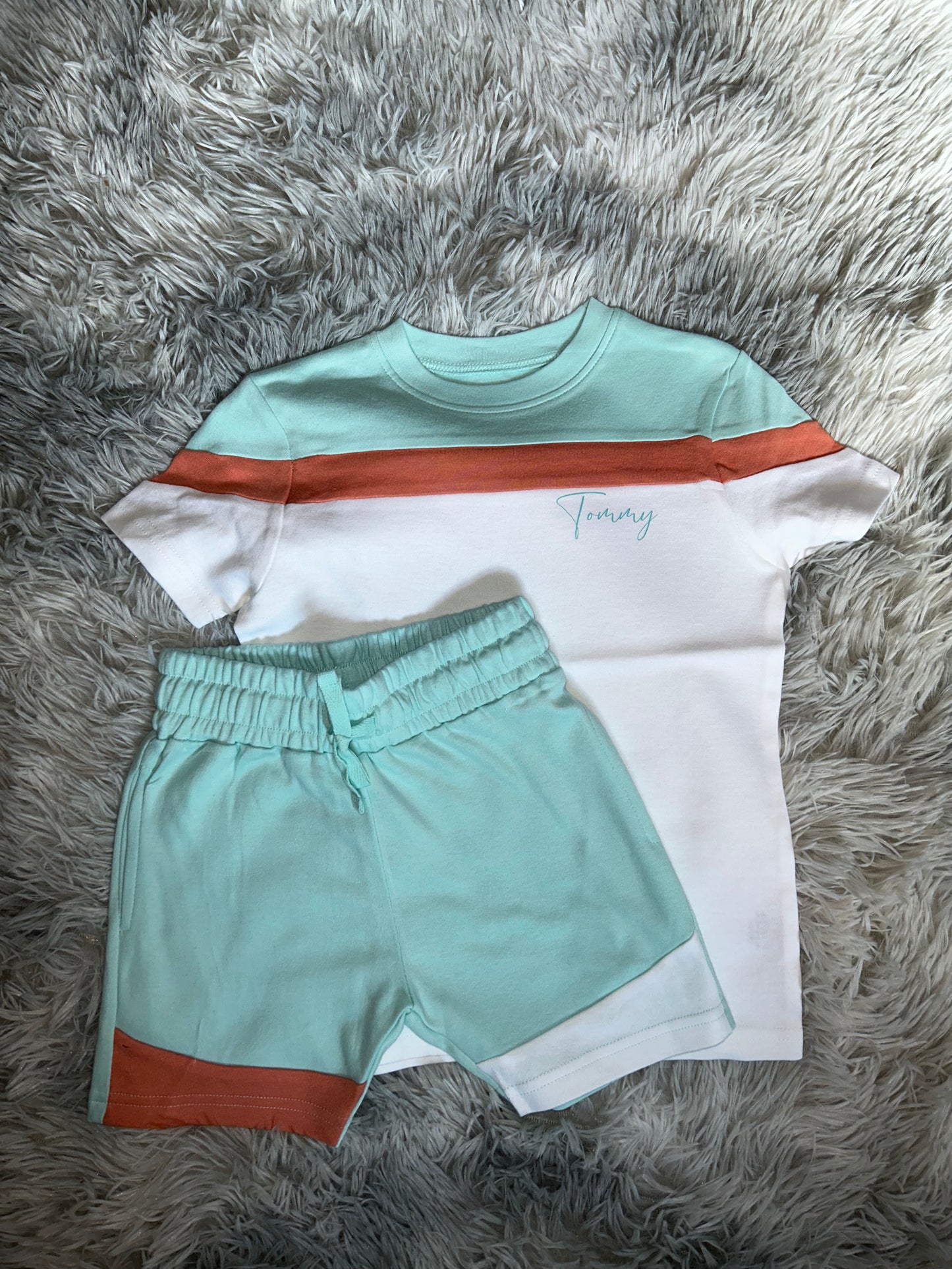 Tri Colour Short Set