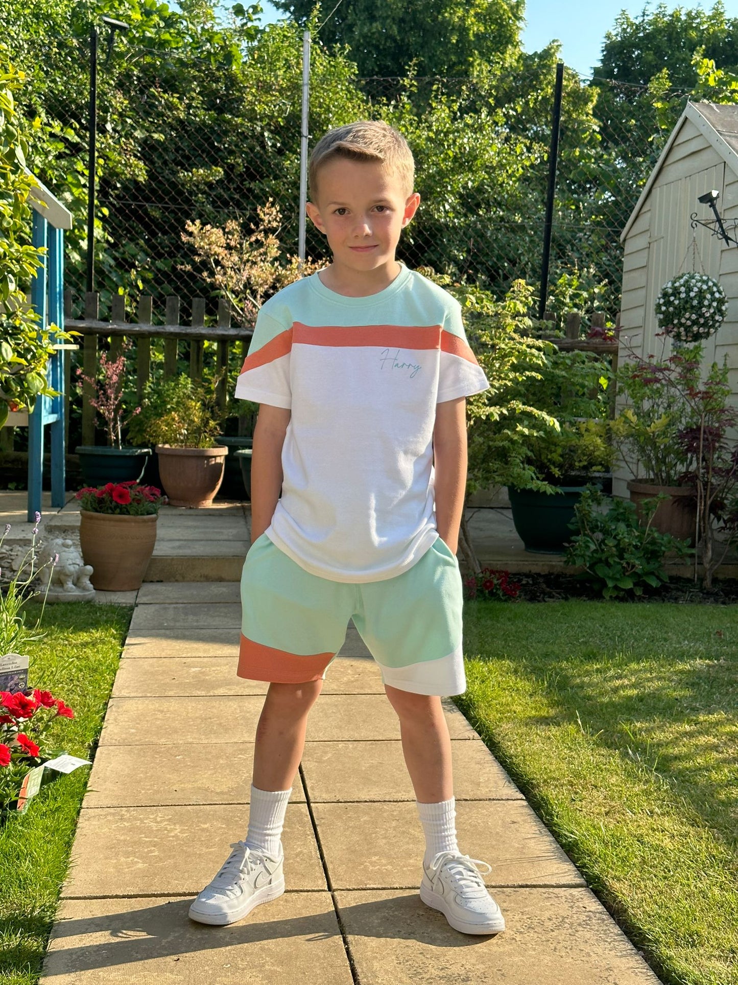 Tri Colour Short Set