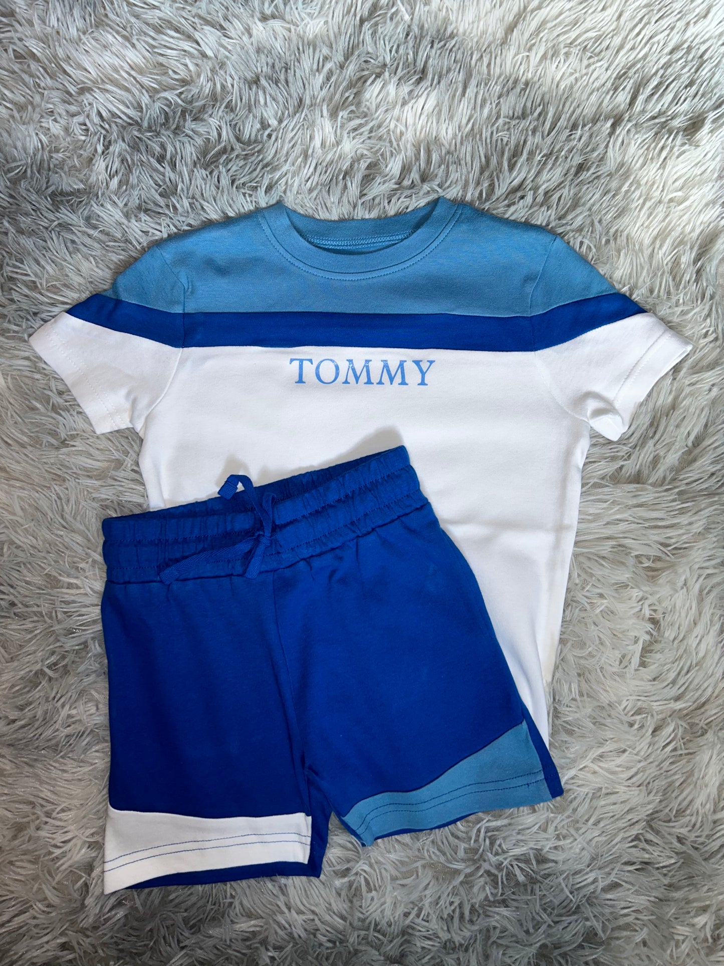 Tri Colour Short Set