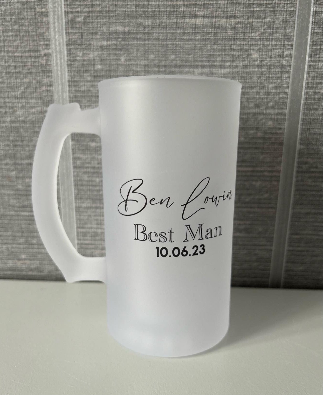 Best Man/Groomsman Frosted Tankard