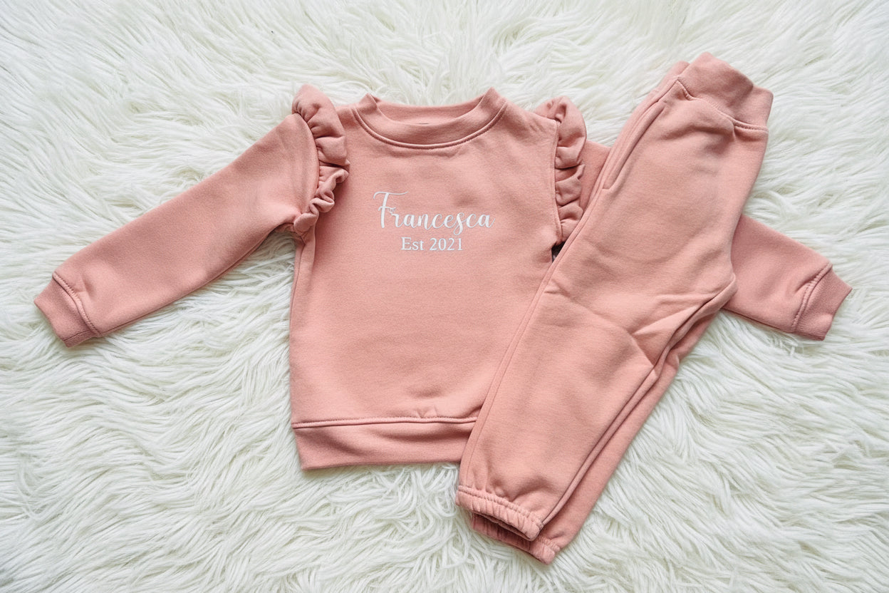 Girls Frill Est Personalised Tracksuit