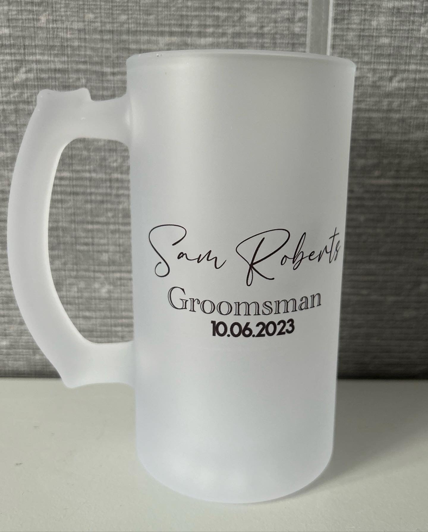 Best Man/Groomsman Frosted Tankard