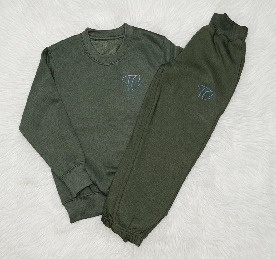 Unisex Script Initial Personalised Crewneck Tracksuit
