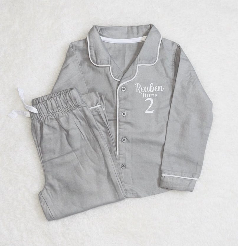 Brushed Cotton Personalised Pyjamas Boys