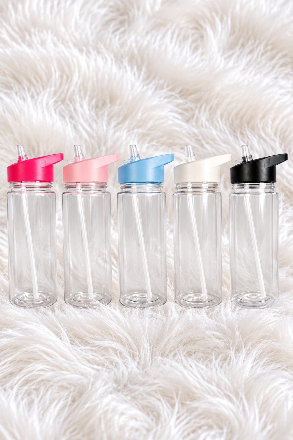 Personalised School Girl Plastic Water Bottle – 500ml | Custom Hair, Skin Tone & Uniform Colours
