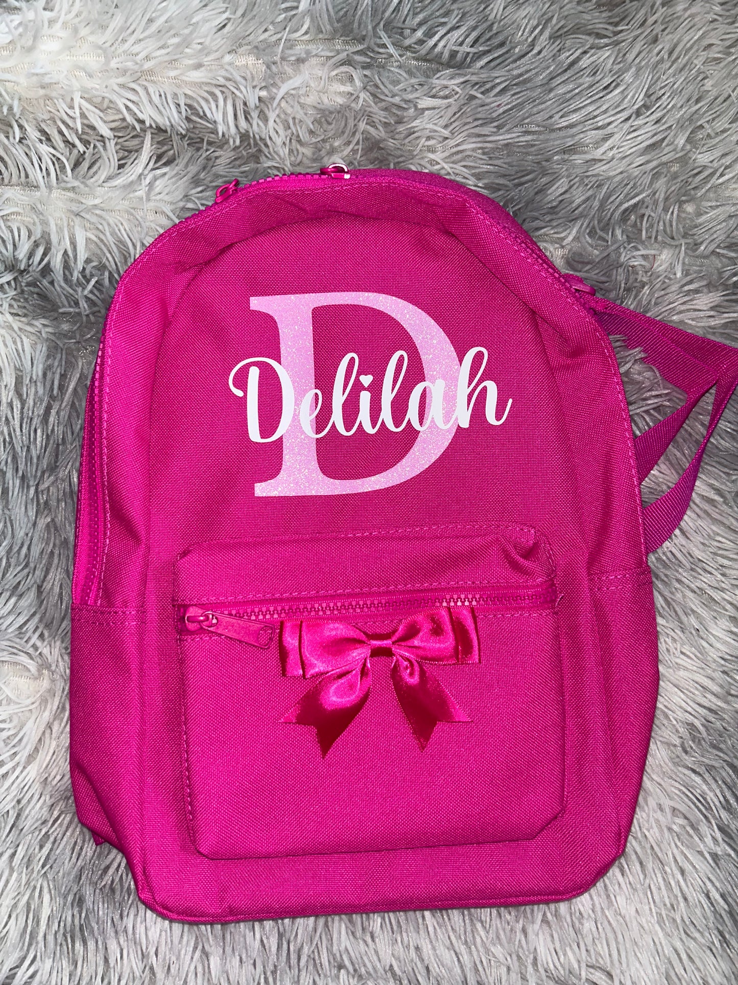 Personalised Glitter Initial Mini Backpacks