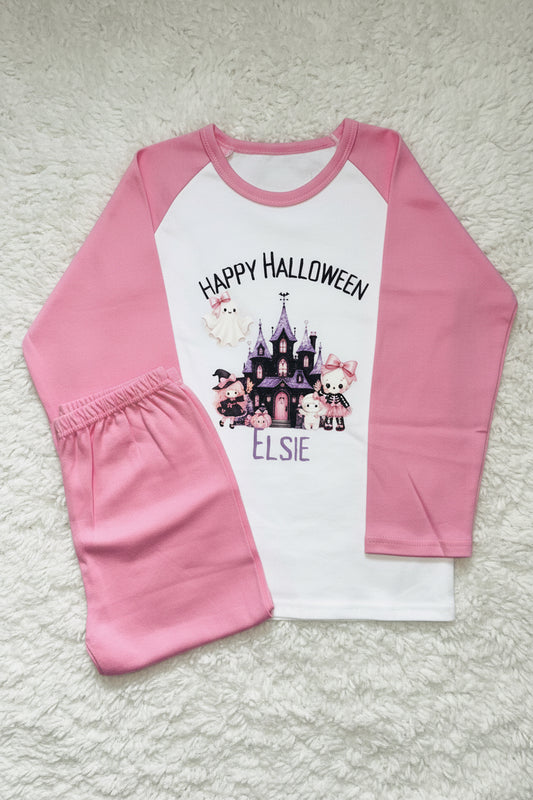 Happy Halloween Personalised Pyjamas Girls