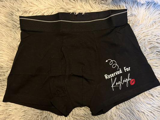 Reserved for personalised Valentine’s Day boxers