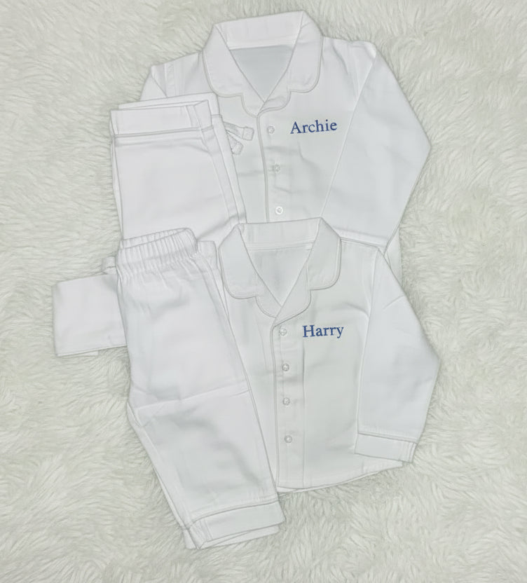 Brushed Cotton Personalised Pyjamas Boys