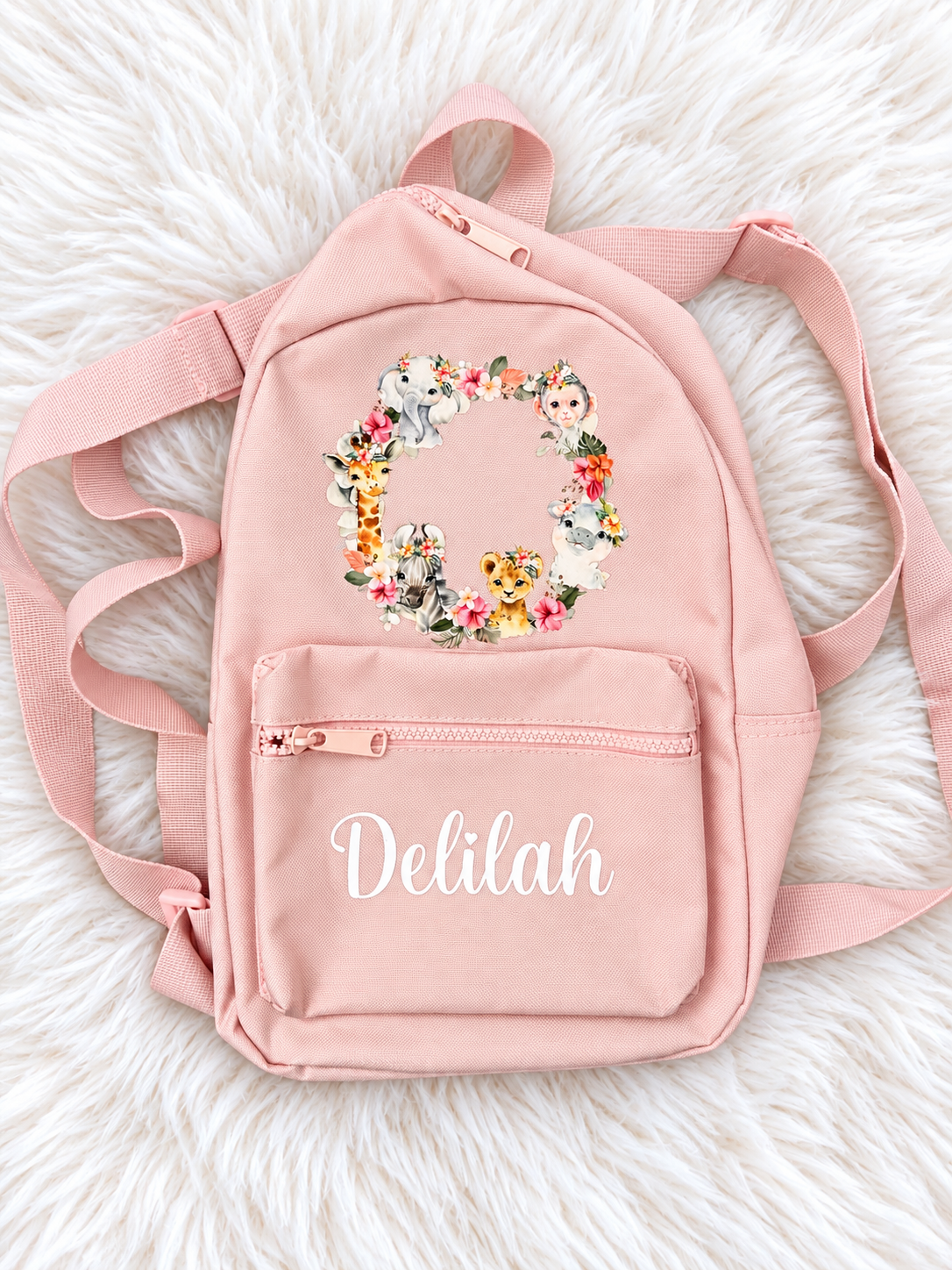 Safari Animals Personalised Mini Backpack