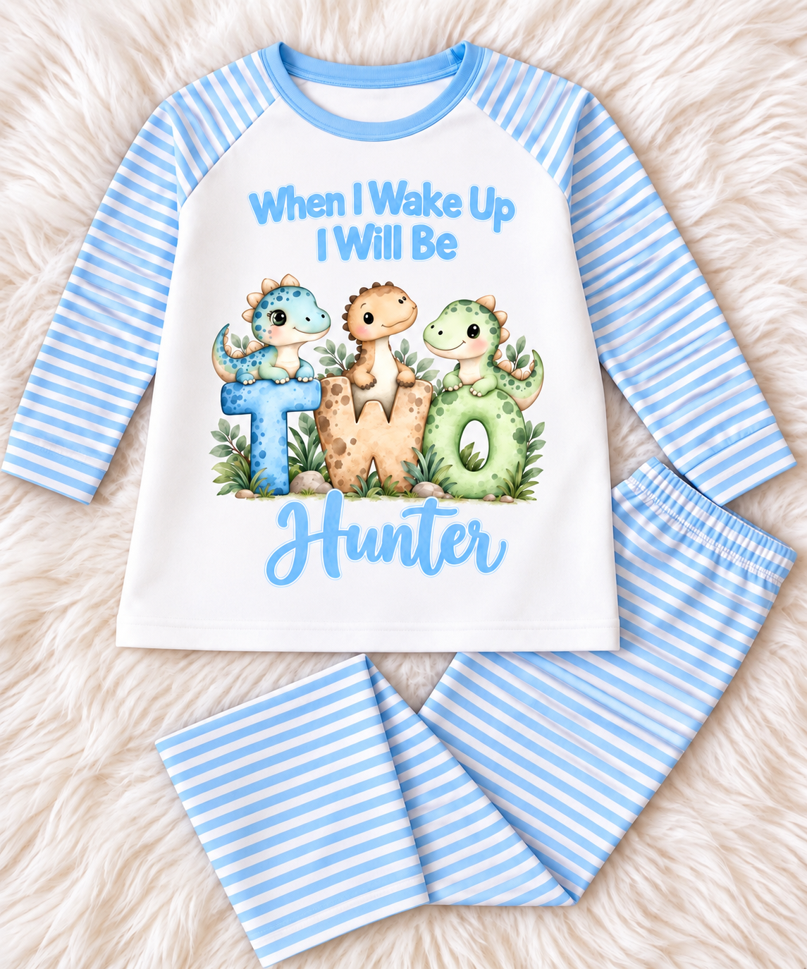 Dinosaur Number Personalised Pyjamas