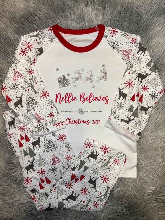 Reindeer Personalised Family Christmas Pyjamas