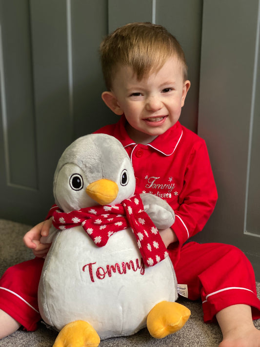 Red Cotton Family Matching Christmas Believe Pyjamas