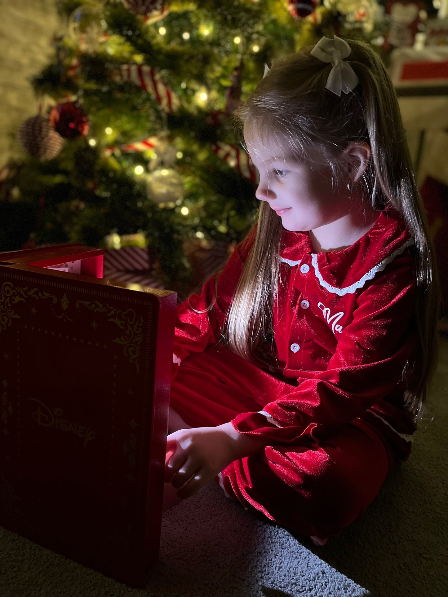 Red Christmas Velour Family Pyjamas