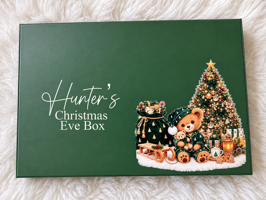 Personalised Teddy Bear Christmas Eve Box – Christmas Teddy Design