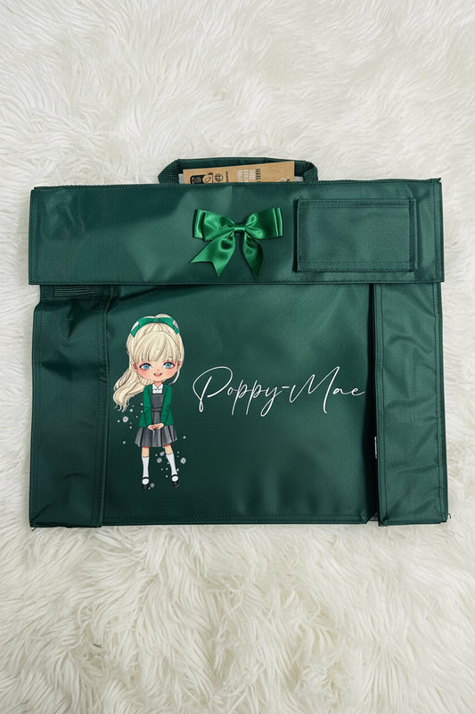 Girls Uniform Book Bag With Shoulder Strap