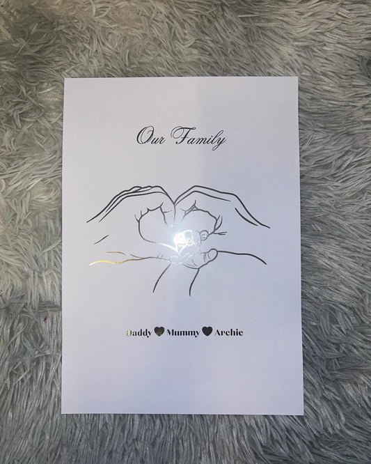 Our Family One Child Print