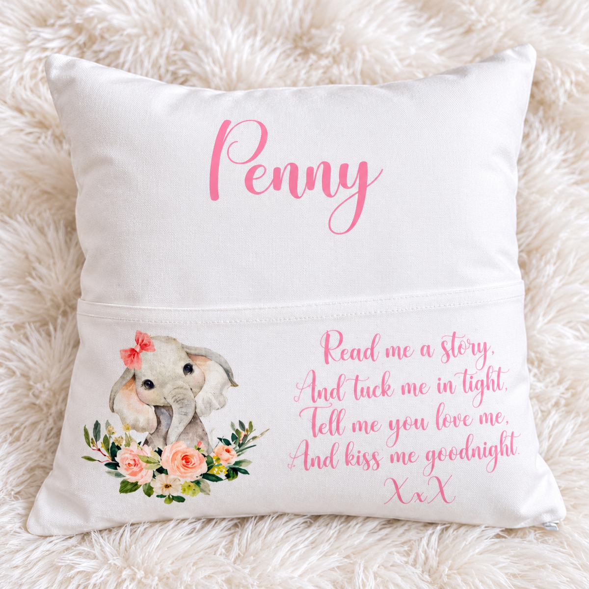 Personalised Bedtime Story Book Cushion | Children's Reading Pillow