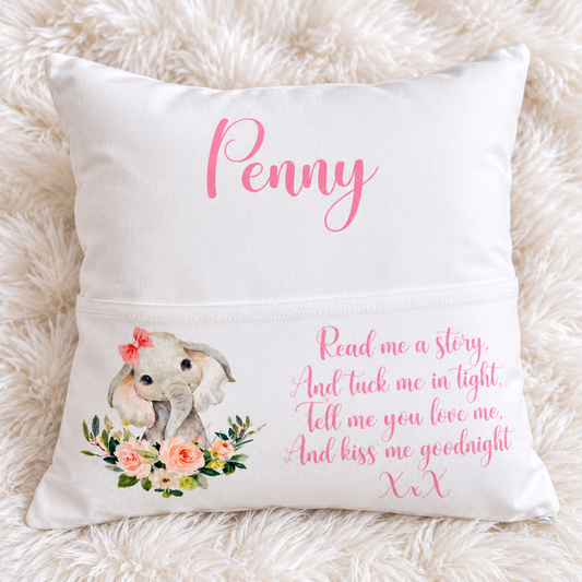 Personalised Bedtime Story Book Cushion | Children's Reading Pillow