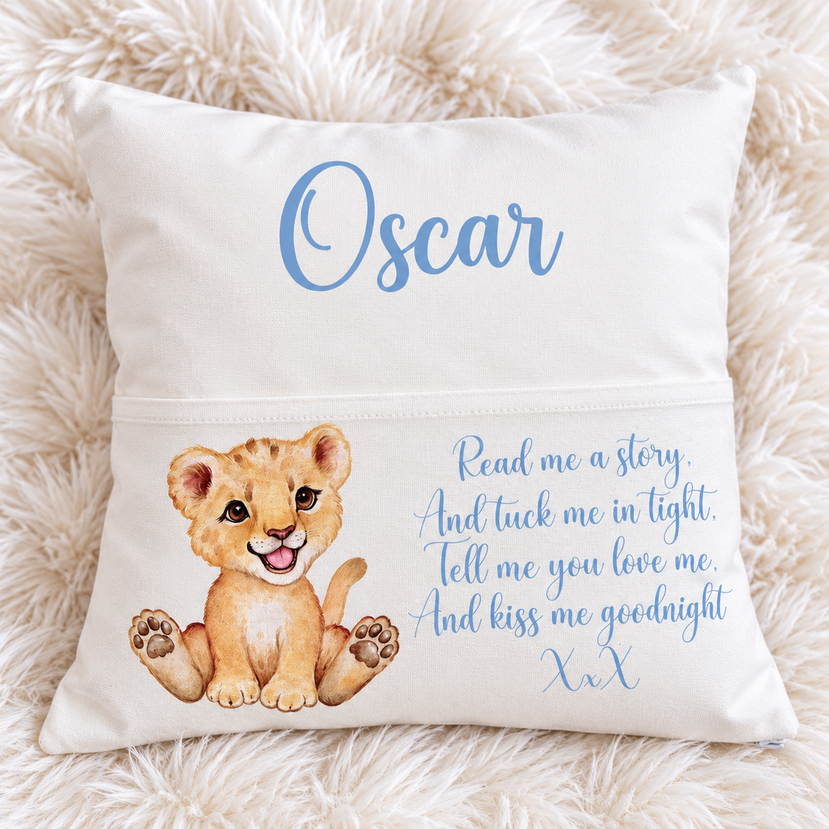 Personalised Bedtime Story Book Cushion | Children's Reading Pillow