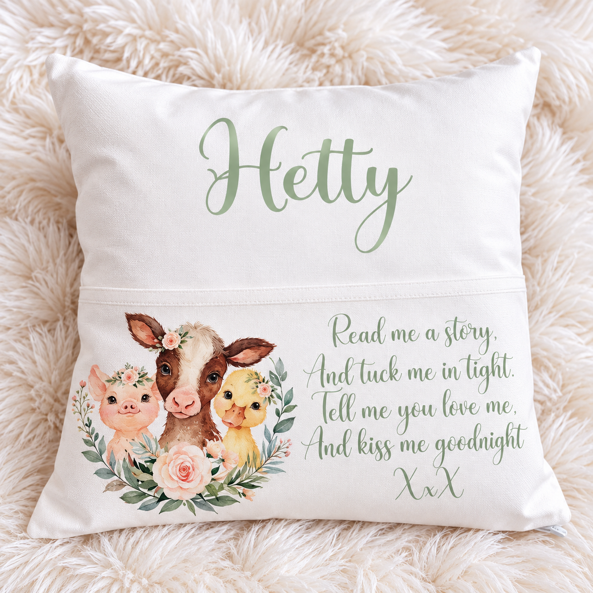 Personalised Bedtime Story Book Cushion | Children's Reading Pillow