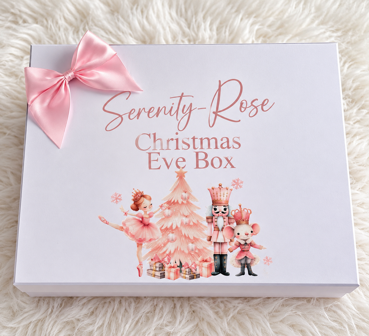 Personalised Pink Nutcracker Christmas Eve Box | Ballerina Christmas Keepsake Gift Box