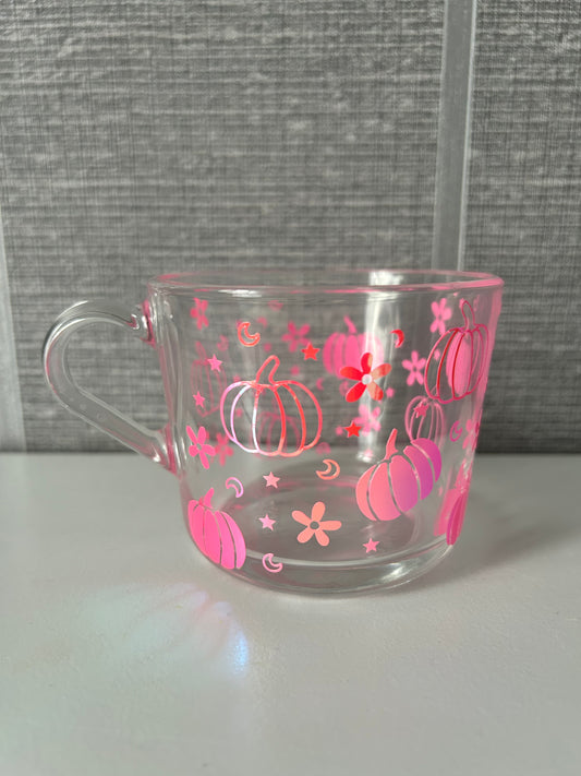 Pink Iridescent Cute Pumpkin Mug