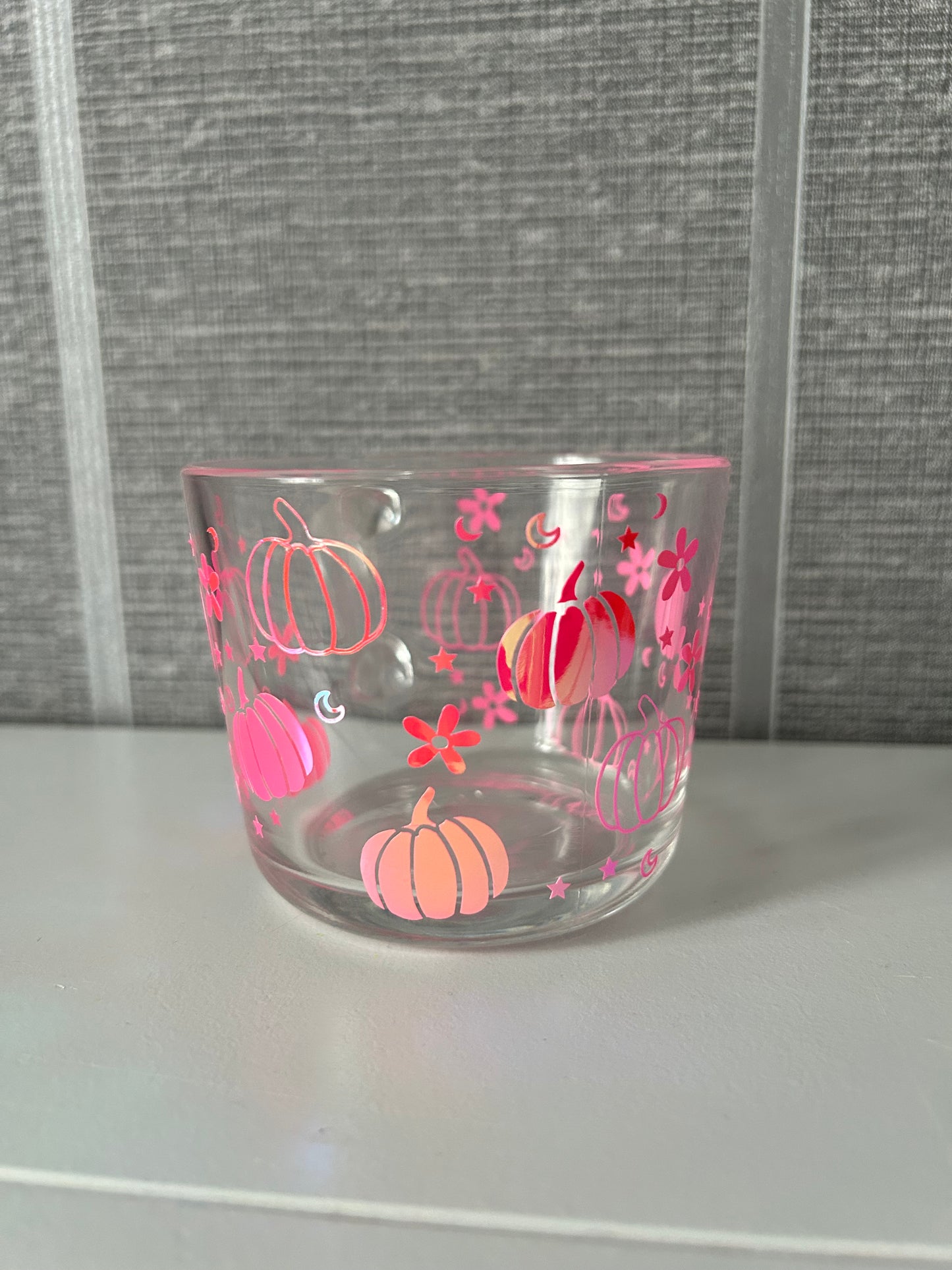 Pink Iridescent Cute Pumpkin Mug