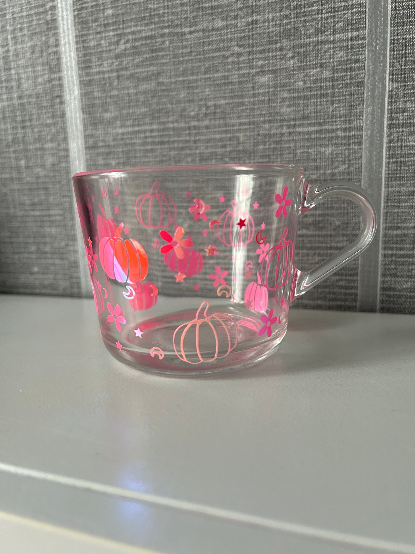 Pink Iridescent Cute Pumpkin Mug