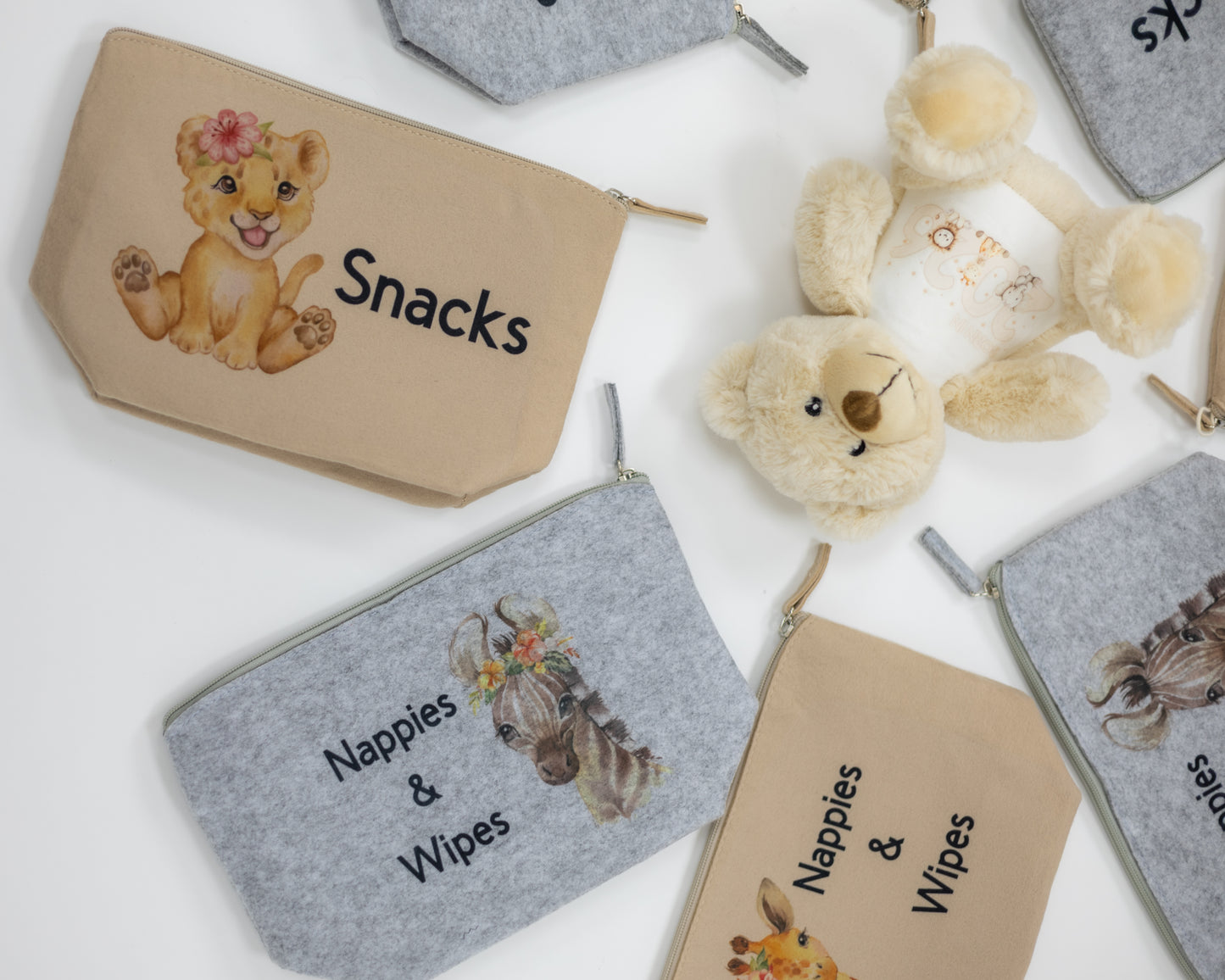 Nappy/Snack Personalised Bag Organiser Pouches