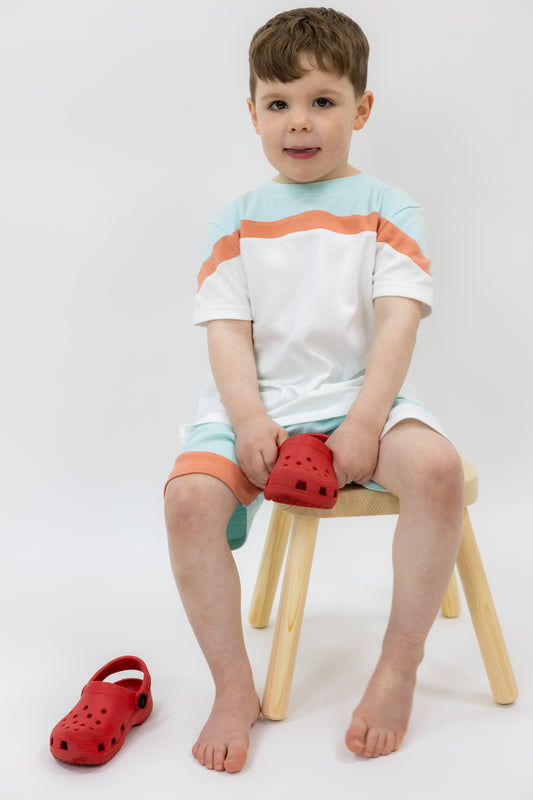 Tri Colour Short Set