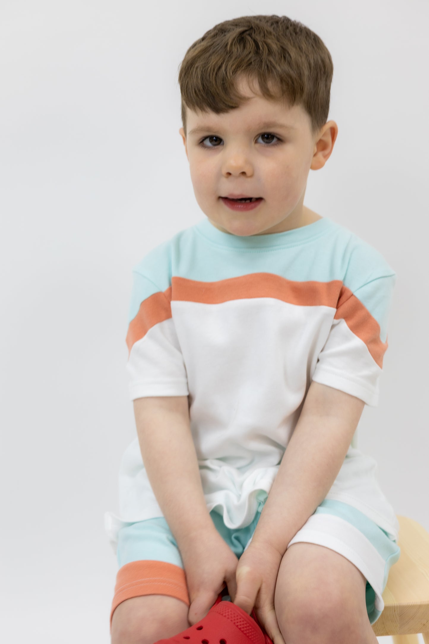 Tri Colour Short Set