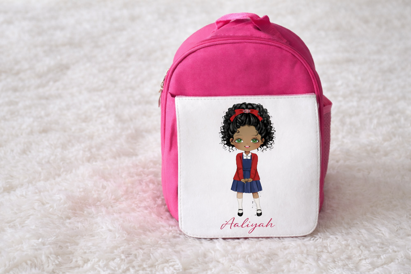 Girls Personalised School Uniform Lunch Bag