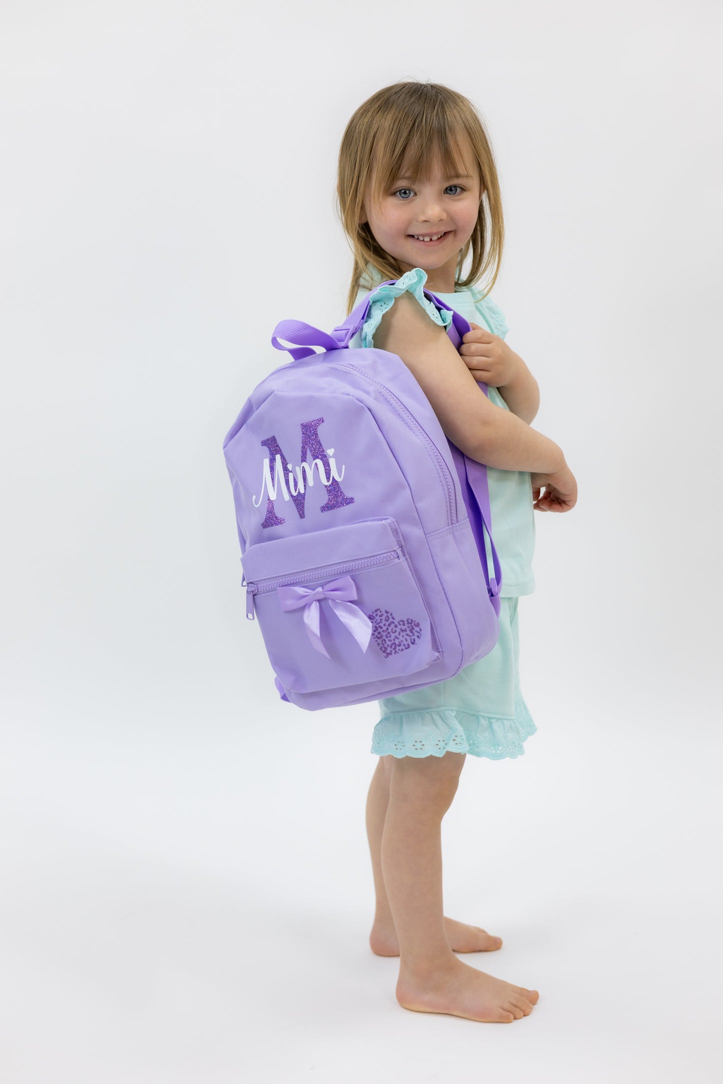 Personalised Glitter Initial Mini Backpacks