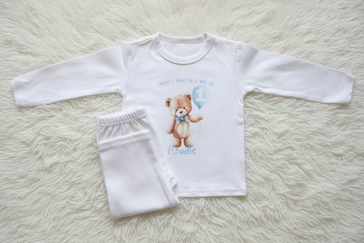 When I Wake Up Teddy Pyjamas