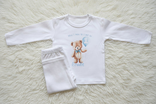 When I Wake Up Teddy Pyjamas