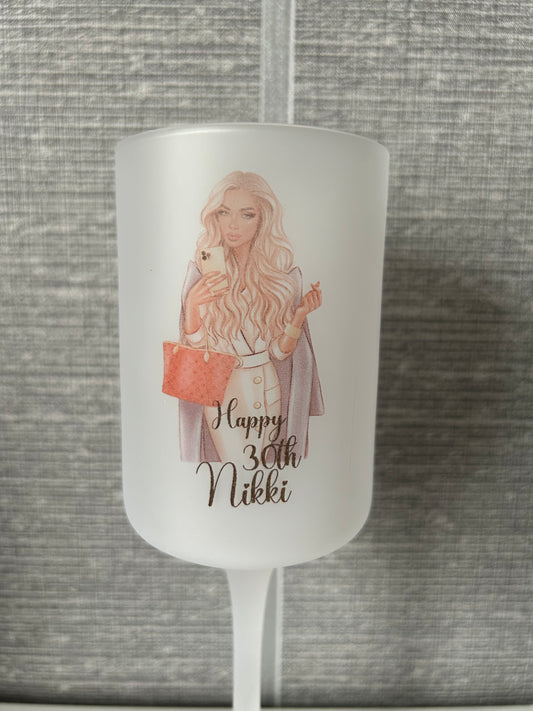 Personalised birthday girl glass | personalised wine glass | birthday glass | personalised gift for her | 18th birthday | 21st birthday |