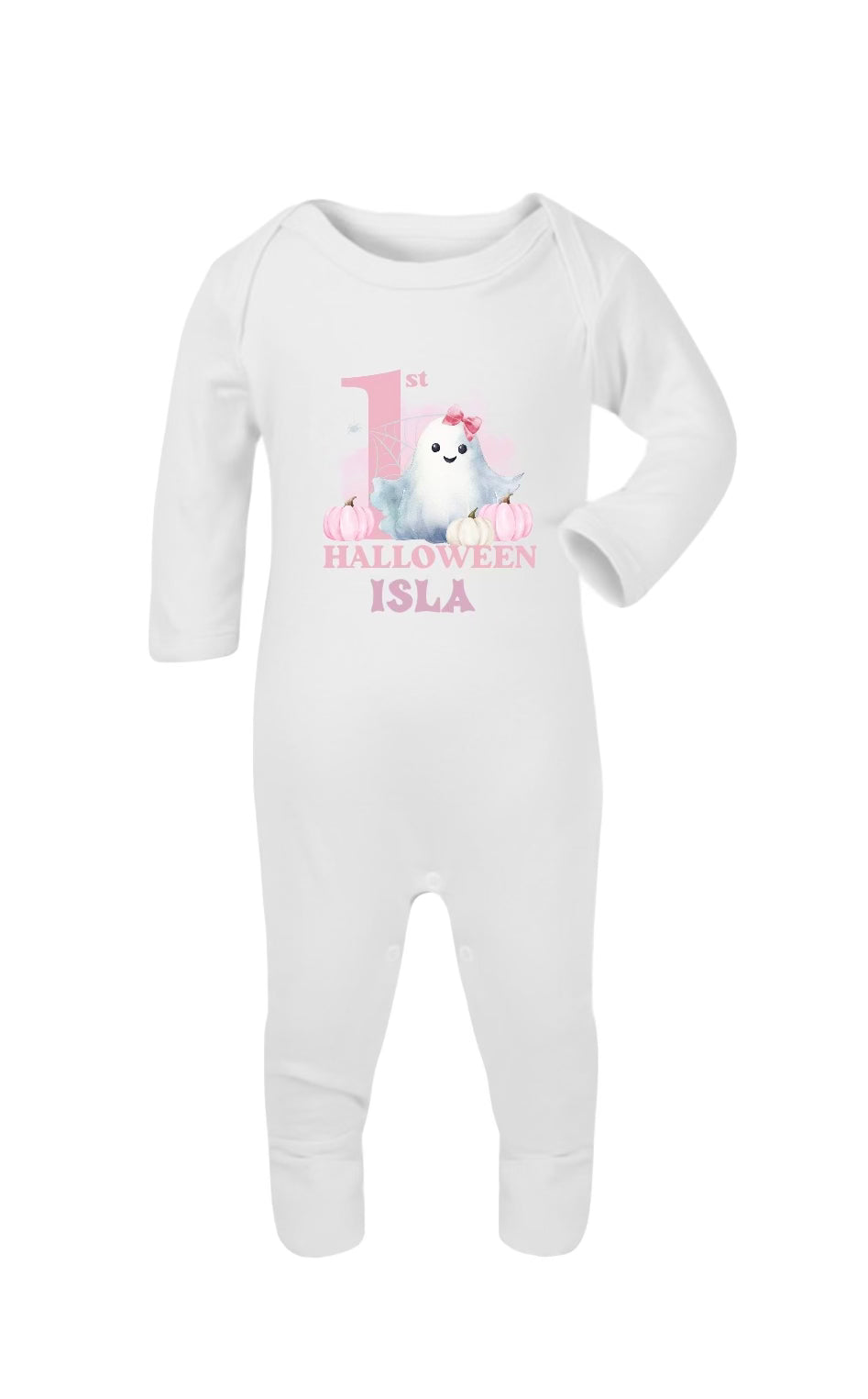 Cute 1st Halloween Personalised Sleepsuit